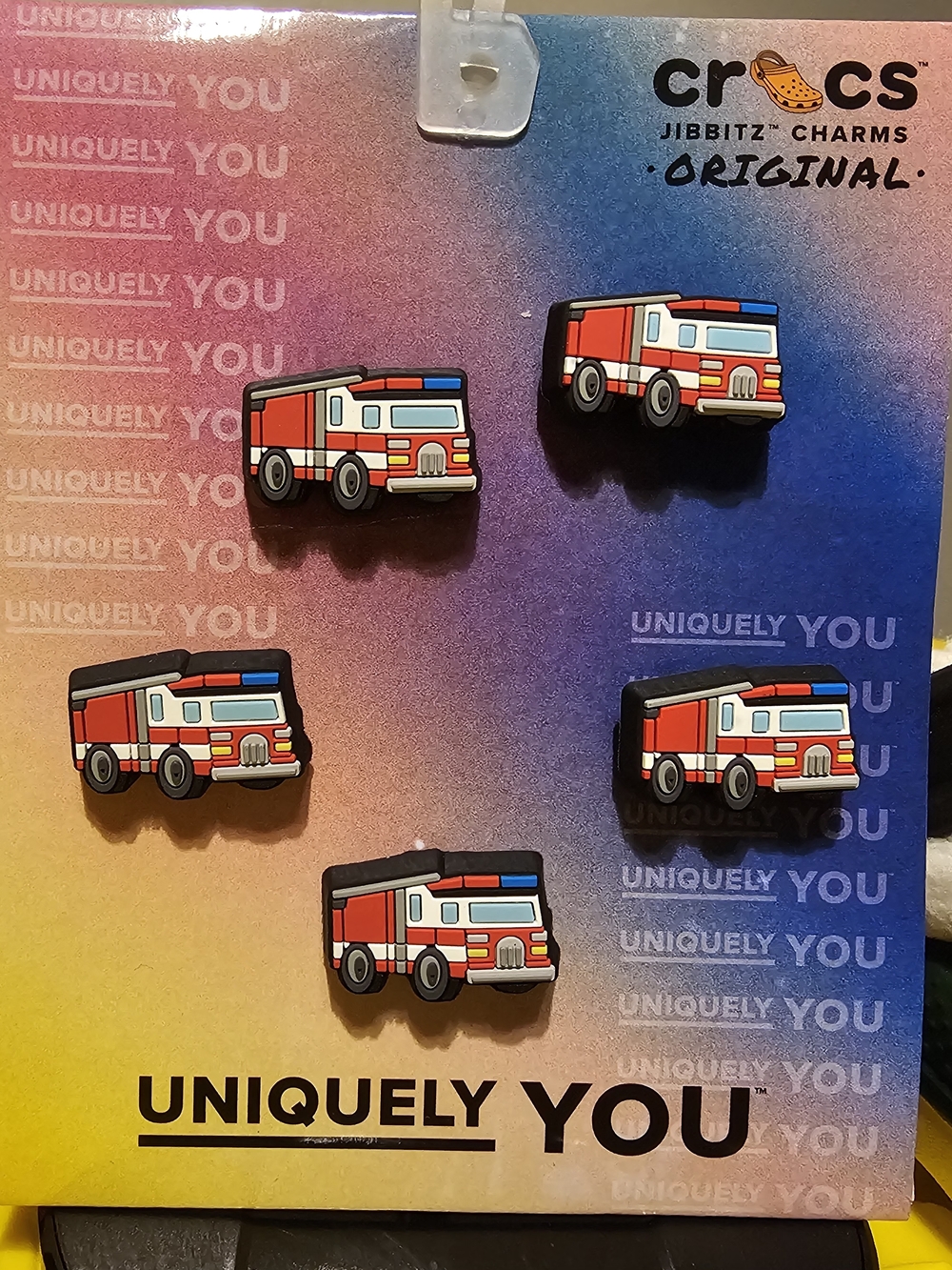Retired Red and White Fire Truck Crocs Jibbitz